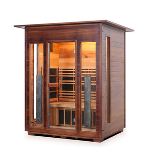 Enlighten Sauna RUSTIC 3-Person Full Spectrum Infrared Sauna