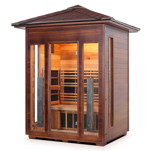 Enlighten Sauna RUSTIC 3-Person Full Spectrum Infrared Sauna