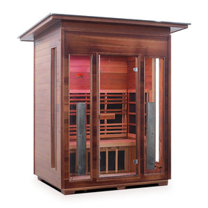 Enlighten Sauna RUSTIC 3-Person Full Spectrum Infrared Sauna