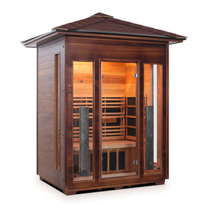 Enlighten Sauna RUSTIC 3-Person Full Spectrum Infrared Sauna