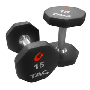 TAG Fitness 8 Sided Premium Ultrathane Dumbbell (Pair)