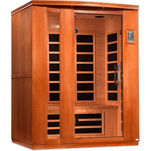 Dynamic Lugano 3-person Low EMF Infrared Sauna 9 Dynamic Low Carbon Heaters and Built-in Speakers with Bluetooth and MP3