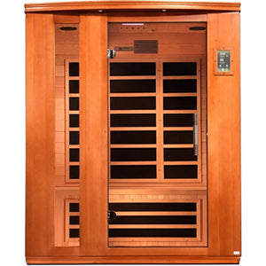 Dynamic Lugano 3-person Low EMF Infrared Sauna 9 Dynamic Low Carbon Heaters and Built-in Speakers with Bluetooth and MP3