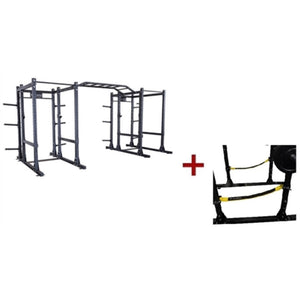 Pro Clubline PCL Power Rack Double Rack Strap Safeties/Extension W Monkey Bar