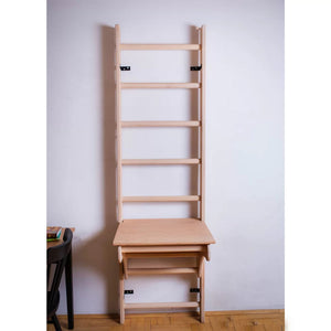 Wooden stall bars childrens ladder for home – BenchK 112 with desk