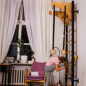 Swedish ladder for kids with gymnastic accessories – BenchK 211B + A076