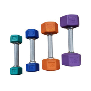 TAG Fitness 3lb COLORED GREEN Rubber HEX Dumbbell (Pair)