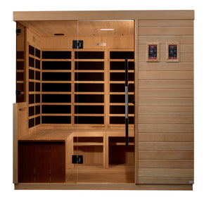 Dynamic La Sagrada 6-person Ultra Low EMF Infrared Sauna 13 Dynamic Pure Tech Carbon Heaters and Built-in Speakers with Bluetooth and MP3