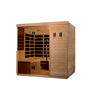 Dynamic La Sagrada 6-person Ultra Low EMF Infrared Sauna 13 Dynamic Pure Tech Carbon Heaters and Built-in Speakers with Bluetooth and MP3