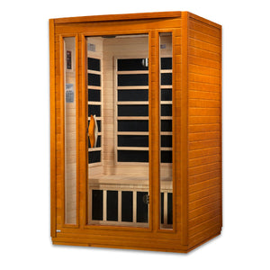 Dynamic San Marino Elite 2-person Ultra Low EMF Infrared Sauna 6 Dynamic Pure Tech Carbon Heaters and Built-in Speakers with Bluetooth and MP3