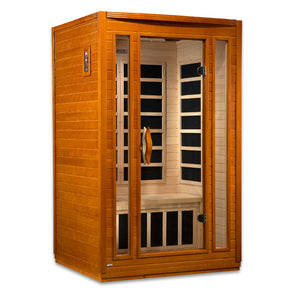 Dynamic San Marino Elite 2-person Ultra Low EMF Infrared Sauna 6 Dynamic Pure Tech Carbon Heaters and Built-in Speakers with Bluetooth and MP3