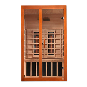 Dynamic Santiago 2-Person Full Spectrum Near Zero EMF Infrared Sauna 7 Total Heaters