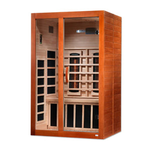 Dynamic Santiago 2-Person Full Spectrum Near Zero EMF Infrared Sauna 7 Total Heaters