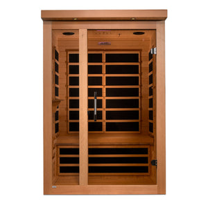 Dynamic Llumeneres 2-person Ultra Low EMF Infrared Sauna 6 Dynamic Pure Tech Carbon Heaters and Built-in Speakers with Bluetooth and MP3