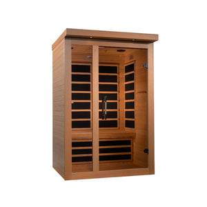 Dynamic Llumeneres 2-person Ultra Low EMF Infrared Sauna 6 Dynamic Pure Tech Carbon Heaters and Built-in Speakers with Bluetooth and MP3