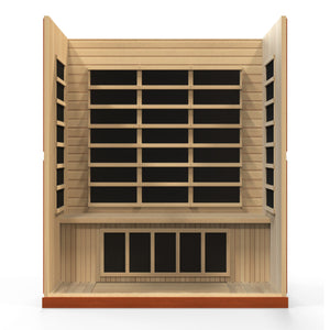 Dynamic Bergamo 4-person Low EMF Infrared Sauna 9 Dynamic Low Carbon Heaters