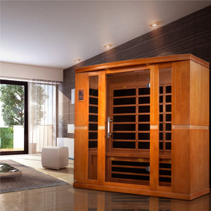 Dynamic Bergamo 4-person Low EMF Infrared Sauna 9 Dynamic Low Carbon Heaters