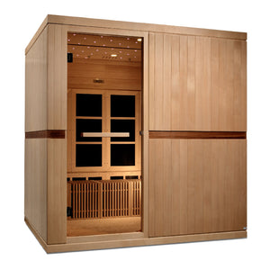 Dynamic Catalonia 8-person Ultra Low EMF Infrared Sauna 23 Dynamic Pure Tech Carbon Heaters and Built-in Speakers with Bluetooth and MP3