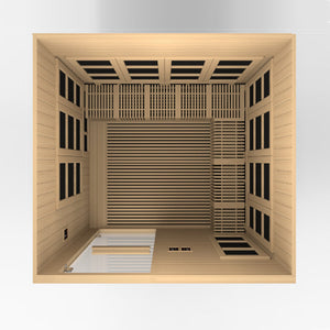 Dynamic Catalonia 8-person Ultra Low EMF Infrared Sauna 23 Dynamic Pure Tech Carbon Heaters and Built-in Speakers with Bluetooth and MP3