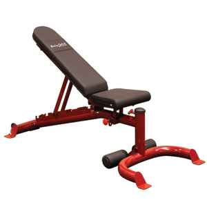 Body Solid Flat/Incline/Decline Bench, Red Frame