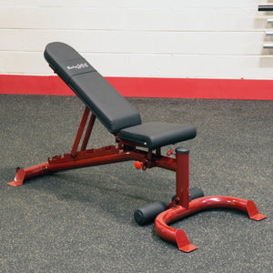 Body Solid Flat/Incline/Decline Bench, Red Frame