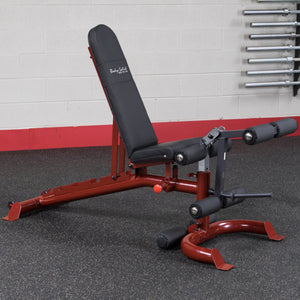 Body Solid Flat/Incline/Decline Bench, Red Frame