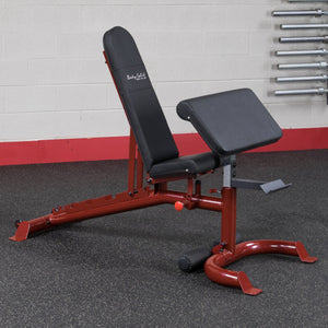 Body Solid Flat/Incline/Decline Bench, Red Frame