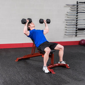 Body Solid Flat/Incline/Decline Bench, Red Frame