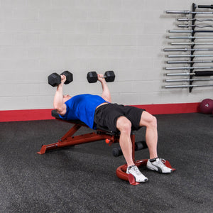 Body Solid Flat/Incline/Decline Bench, Red Frame