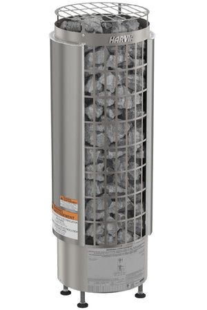 Harvia Cilindro Half Series 10.5kW Stainless Steel Sauna Heater at 240V 1PH