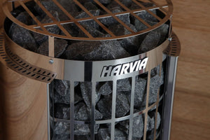 Harvia Cilindro Half Series 9kW Stainless Steel Sauna Heater at 240V 1PH