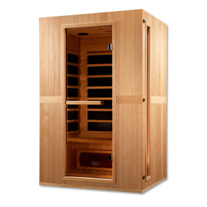Maxxus 2-Person Hemlock Low EMF Infrared Sauna with 6 Dual Tech Heaters and Built-in Speakers with Bluetooth and MP3