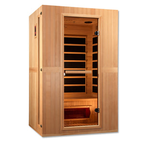 Maxxus 2-Person Hemlock Low EMF Infrared Sauna with 6 Dual Tech Heaters and Built-in Speakers with Bluetooth and MP3