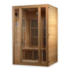 Maxxus BOTARO "Seattle" 2-Person Hemlock Low EMF Infrared Sauna with 6 Carbon Tech Heaters and Sound System