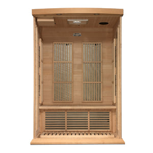 Maxxus 2-Person Near Zero EMF Infrared Sauna 6 Pure Tech Carbon Heaters and Built-in Speakers with Bluetooth and MP3