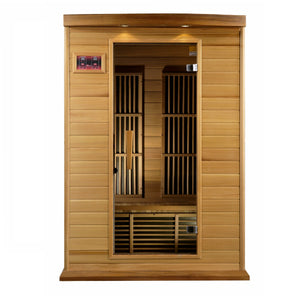 Maxxus 2-Person Red Cedar Low EMF Infrared Sauna 6 Tech Carbon Heaters and Built-in Speakers with Bluetooth and MP3