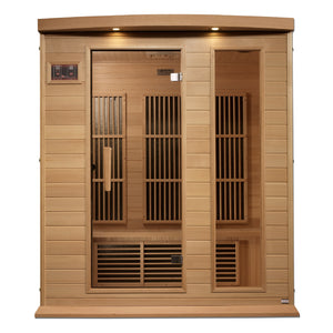 Maxxus 3-Person Near Zero EMF Infrared Sauna 7 Pure Tech Carbon Heaters and Built-in Speakers with Bluetooth and MP3