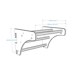 BenchK PB076 Wooden pull up bar in oak