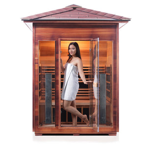 Enlighten Sauna RUSTIC 3-Person Full Spectrum Infrared Sauna