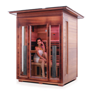 Enlighten Sauna RUSTIC 3-Person Full Spectrum Infrared Sauna