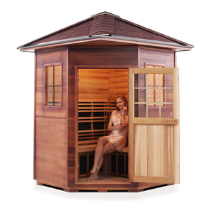 Enlighten Sauna SIERRA 4-Person Corner Full Spectrum Infrared Sauna