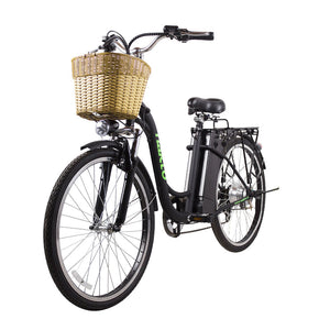 NAKTO City Electric Bicycle 26" CAMEL Women with Plastic Basket