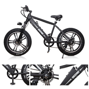 NAKTO 48V/8Ah 350W Fat Tire Electric Bike DISCOVERY