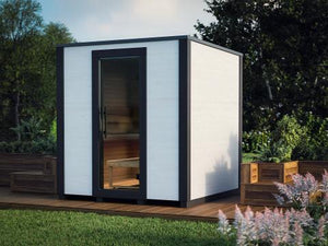 Auroom Garda Outdoor Cabin Sauna, Translucent White