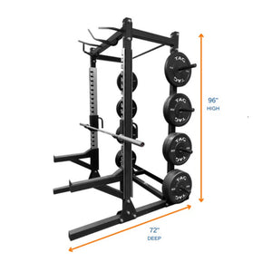 TAG Fitness Power Rack w/Stainless Steel Sleeves & J-Hooks